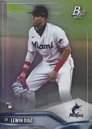 2021 Bowman Platinum #1 - Lewin Diaz - Miami Marlins