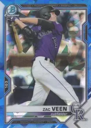 2021 Bowman Sapphire Edition #BCP-3 - Zac Veen - Colorado Rockies
