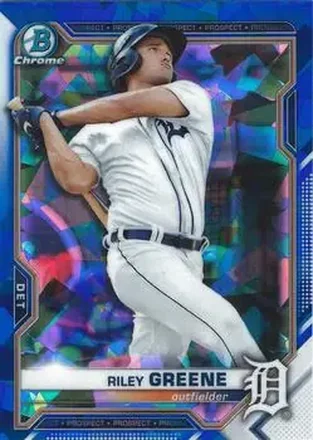 2021 Bowman Sapphire Edition #BCP-4 - Riley Greene - Detroit Tigers