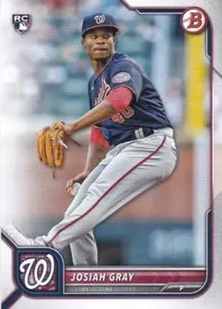 2022 Bowman #18 - Josiah Gray - Washington Nationals