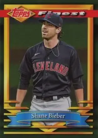 2021 Finest Flashbacks #2 - Shane Bieber - Cleveland Indians