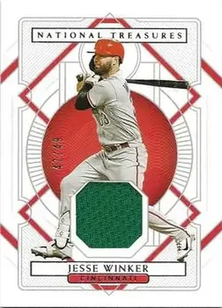 2021 Panini National Treasures #10 - Jesse Winker - Cincinnati Reds