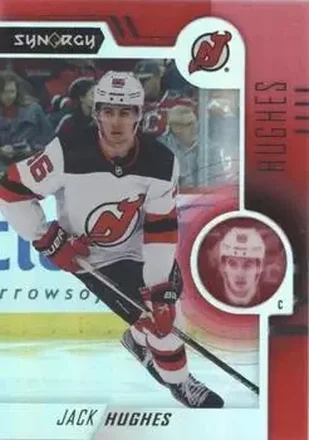 2022-23 Upper Deck Synergy - Red #13 - Jack Hughes - New Jersey Devils