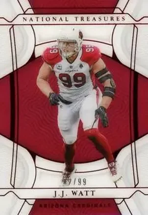 2021 Panini National Treasures #9 - J.J. Watt - Arizona Cardinals