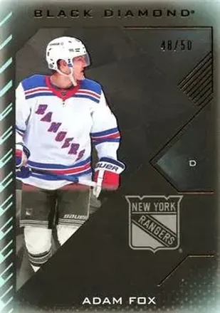 2021-22 Upper Deck Black Diamond - Pure Black #BDB-AF - Adam Fox - New York Rangers