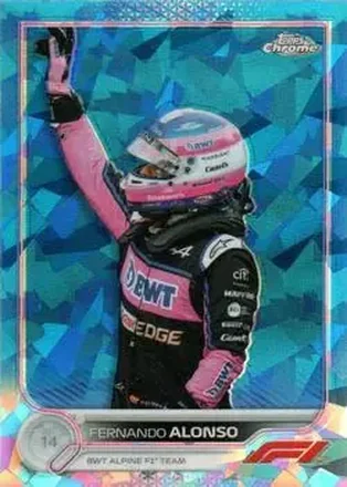 2022 Topps Chrome Sapphire Edition Formula 1 #14 - Fernando Alonso - BWT Alpine F1 Team