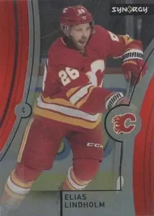 2021-22 Upper Deck Synergy - Red #5 - Elias Lindholm - Calgary Flames