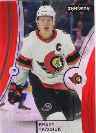 2021-22 Upper Deck Synergy - Red #10 - Brady Tkachuk - Ottawa Senators