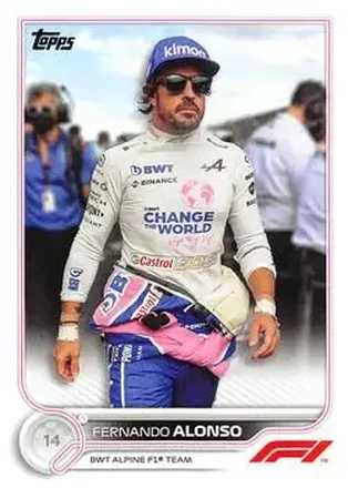 2022 Topps Formula 1 #16a - Fernando Alonso - BWT Alpine F1 Team