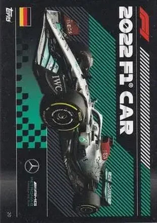 2022 Topps Turbo Attax F1 #20 - Mercedes AMG Petronas Formula One Team 2022 F1 Car - Mercedes-AMG Petronas Formula One Team