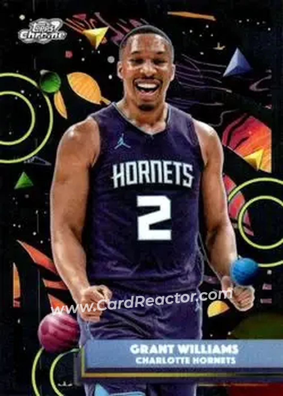 2025-26 Topps Chrome Cosmic #34 - Grant Williams - Charlotte Hornets - Front 2025-26 Topps Chrome Cosmic #34 - Grant Williams - Charlotte Hornets - Front
