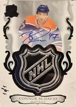 2023-24 Upper Deck The Cup - Black Foil Shield #44 - Connor McDavid - Edmonton Oilers