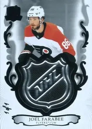 2023-24 Upper Deck The Cup - Black Foil Shield #45 - Joel Farabee - Philadelphia Flyers