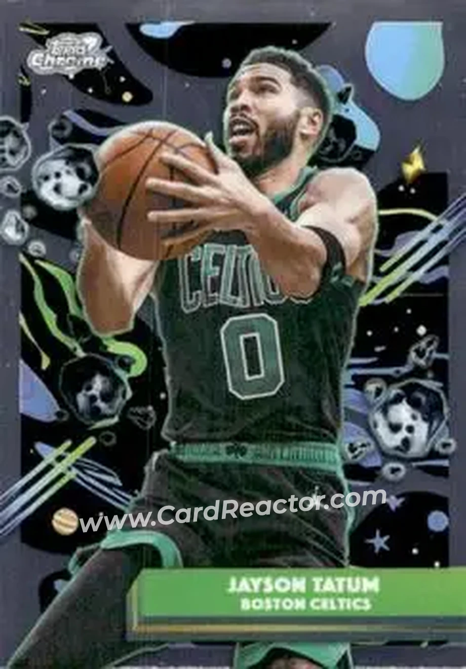2025-26 Topps Chrome Cosmic #38 - Jayson Tatum - Boston Celtics - Front 2025-26 Topps Chrome Cosmic #38 - Jayson Tatum - Boston Celtics - Front