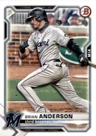 2021 Bowman #12 - Brian Anderson - Miami Marlins