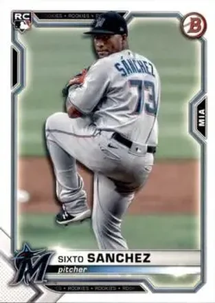 2021 Bowman #13 - Sixto Sanchez - Miami Marlins
