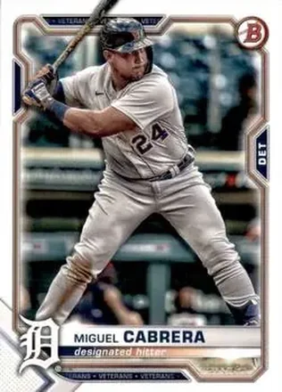 2021 Bowman #19 - Miguel Cabrera - Detroit Tigers