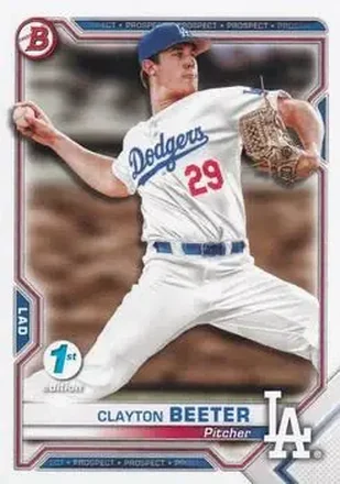 2021 Bowman 1st Edition #BFE-16 - Clayton Beeter - Los Angeles Dodgers