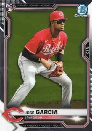 2021 Bowman Chrome #14 - José Barrero - Cincinnati Reds