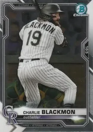 2021 Bowman Chrome #15 - Charlie Blackmon - Colorado Rockies