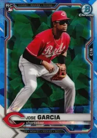 2021 Bowman Chrome Sapphire Edition #14 - José Barrero - Cincinnati Reds