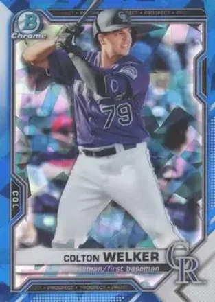 2021 Bowman Sapphire Edition #BCP-15 - Colton Welker - Colorado Rockies