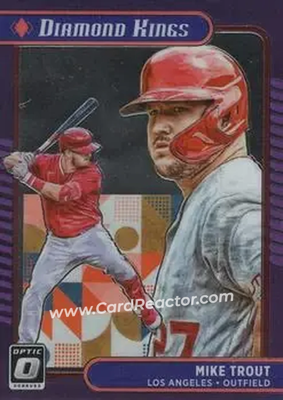 2021 Donruss Optic #14 - Mike Trout - Los Angeles Angels - Front 2021 Donruss Optic #14 - Mike Trout - Los Angeles Angels - Front