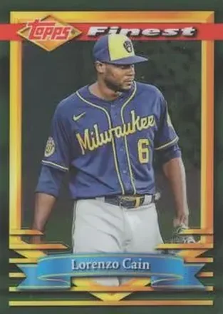 2021 Finest Flashbacks #17 - Lorenzo Cain - Milwaukee Brewers