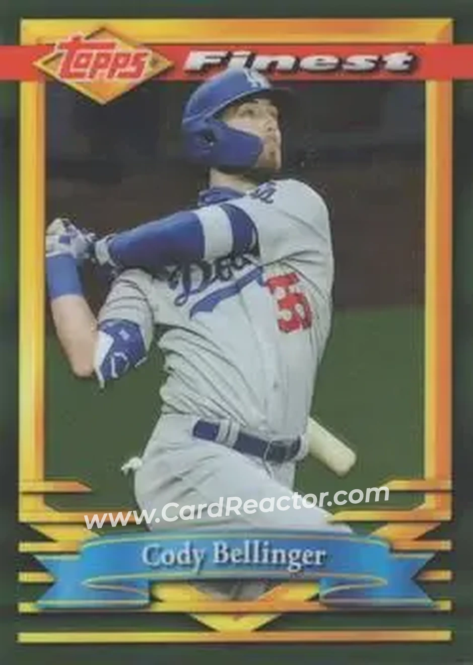 2021 Finest Flashbacks #19 - Cody Bellinger - Los Angeles Dodgers - Front