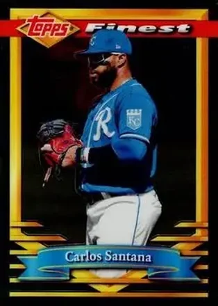 2021 Finest Flashbacks #20 - Carlos Santana - Kansas City Royals