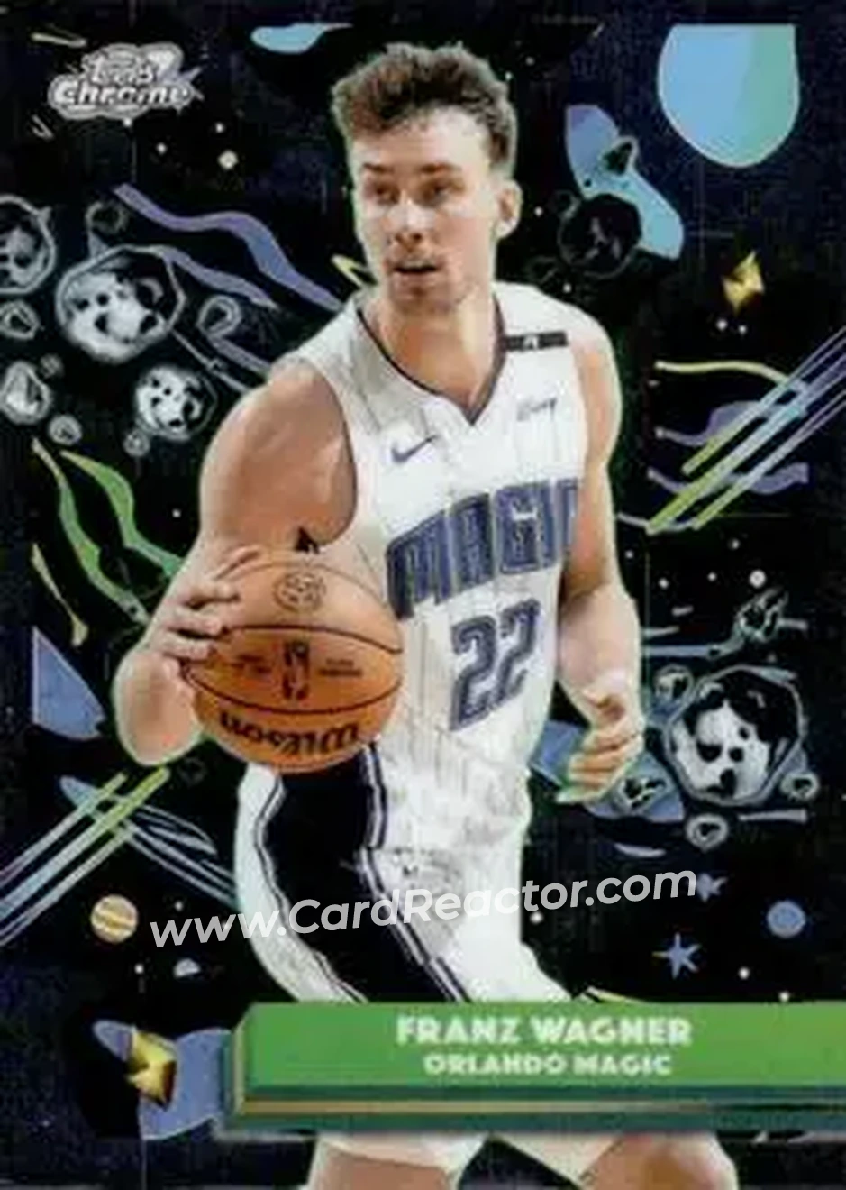 2025-26 Topps Chrome Cosmic #42 - Franz Wagner - Orlando Magic - Front 2025-26 Topps Chrome Cosmic #42 - Franz Wagner - Orlando Magic - Front