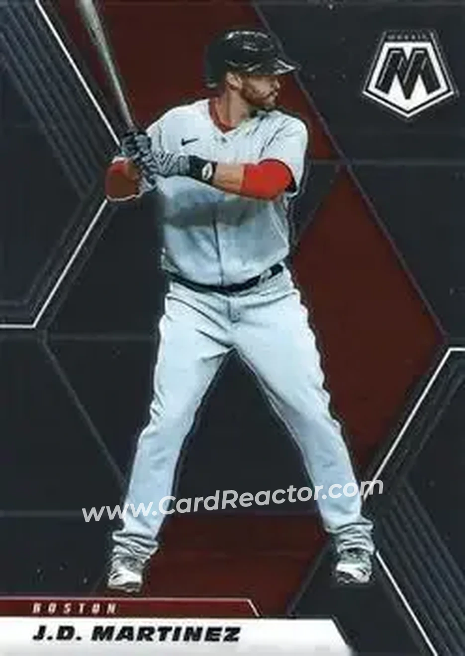 2021 Panini Mosaic #16 - J.D. Martinez - Boston Red Sox - Front 2021 Panini Mosaic #16 - J.D. Martinez - Boston Red Sox - Front