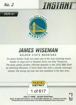 Back of James Wiseman