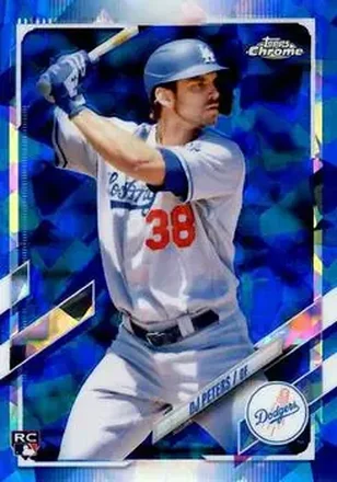 2021 Topps Chrome Update Sapphire Edition #US11 - DJ Peters - Los Angeles Dodgers