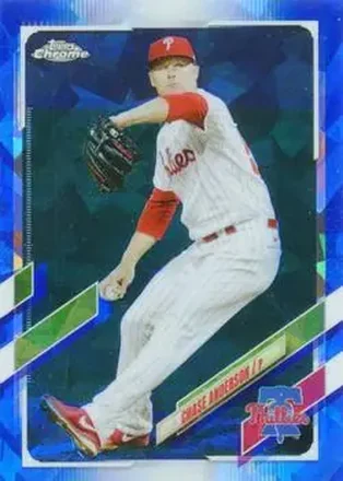 2021 Topps Chrome Update Sapphire Edition #US19 - Chase Anderson - Philadelphia Phillies