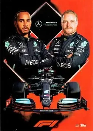 2021 Topps Turbo Attax Formula 1 #10 - Mercedes AMG Petronas Formula One Team - Mercedes-AMG Petronas Formula One Team