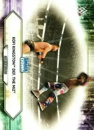 2021 Topps WWE #1 - Kofi Kingston def. The Miz