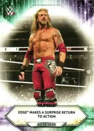 2021 Topps WWE #10 - Edge Makes A Surprise Return to Action