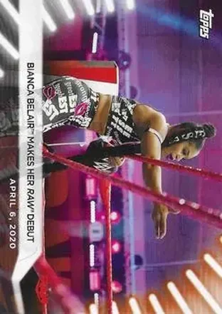 2021 Topps WWE Women's Division #1 - Bianca Belair Makes Her Raw Debut