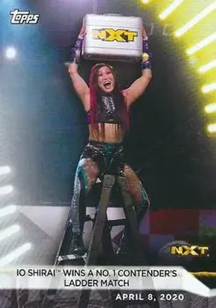2021 Topps WWE Women's Division #2 - Io Shirai Wins a No. 1 Contender's Ladder Match