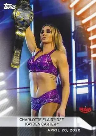 2021 Topps WWE Women's Division #7 - Charlotte Flair def. Kayden Carter