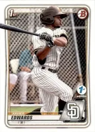 2020 Bowman 1st Edition #BFE-10 - Xavier Edwards - San Diego Padres