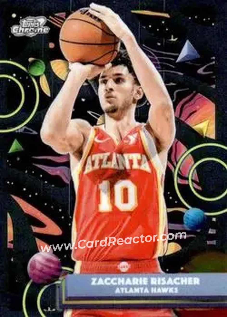 2025-26 Topps Chrome Cosmic #52 - Zaccharie Risacher - Atlanta Hawks - Front