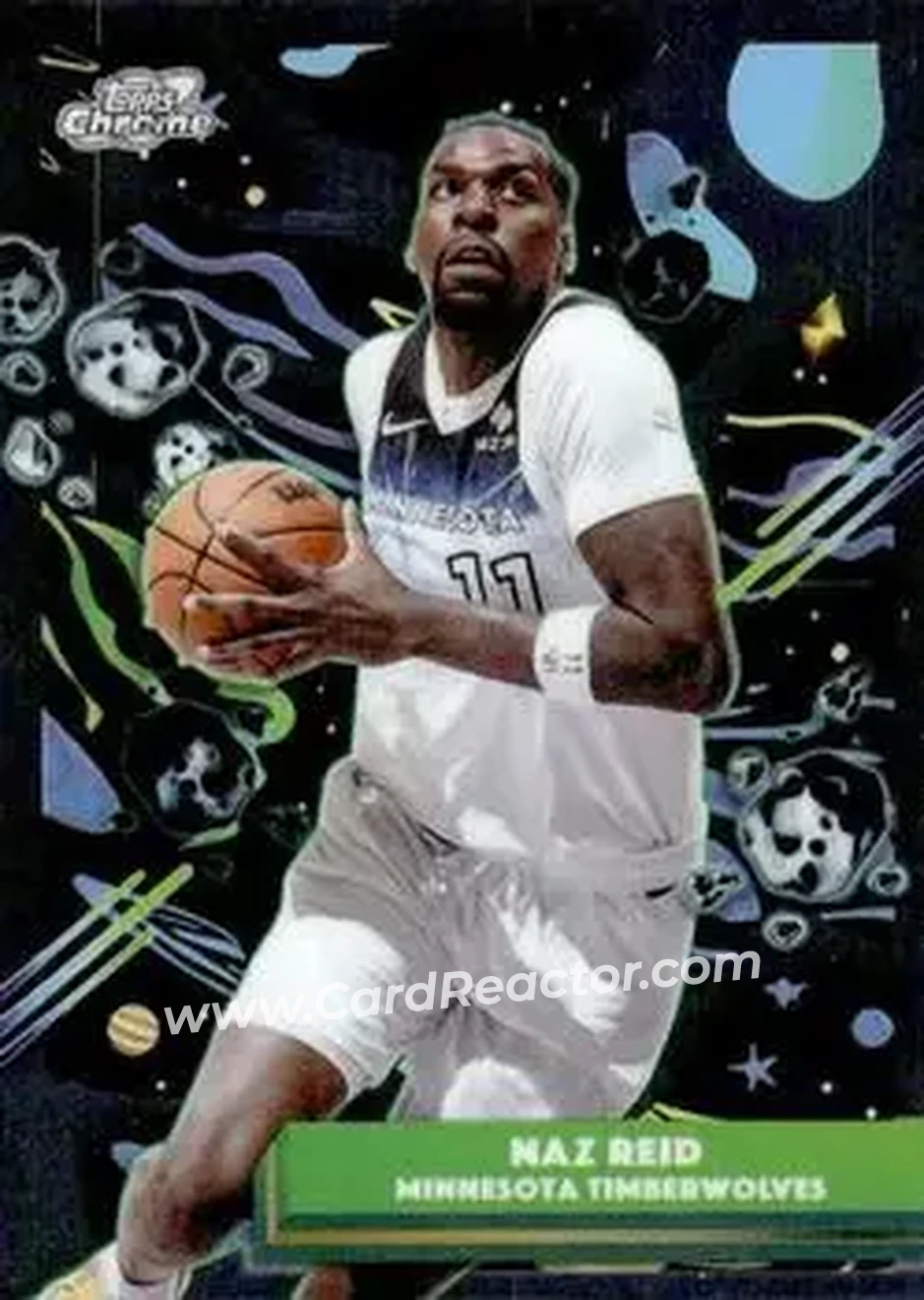 2025-26 Topps Chrome Cosmic #54 - Naz Reid - Minnesota Timberwolves - Front