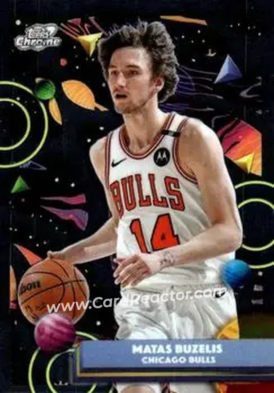 2025-26 Topps Chrome Cosmic #55 - Matas Buzelis - Chicago Bulls - Front