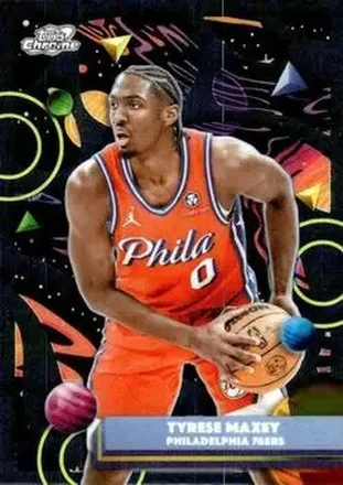2025-26 Topps Chrome Cosmic #57 - Tyrese Maxey - Philadelphia 76ers 2025-26 Topps Chrome Cosmic #57 - Tyrese Maxey - Philadelphia 76ers
