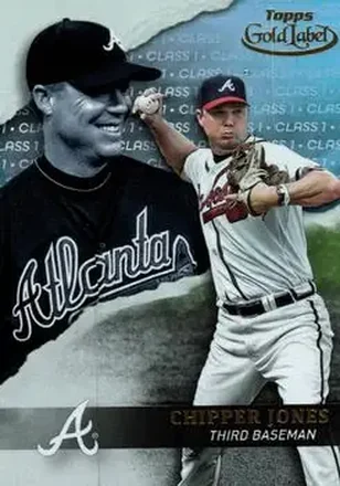 2020 Topps Gold Label #9 - Chipper Jones - Atlanta Braves