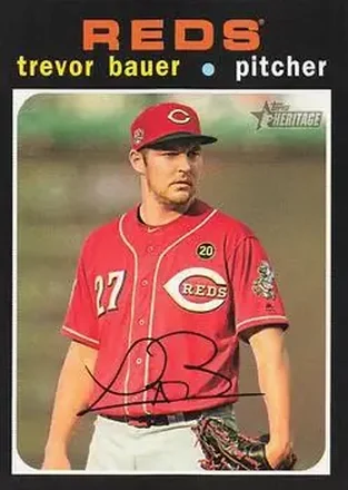 2020 Topps Heritage #2 - Trevor Bauer - Cincinnati Reds