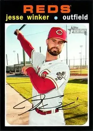2020 Topps Heritage #3 - Jesse Winker - Cincinnati Reds