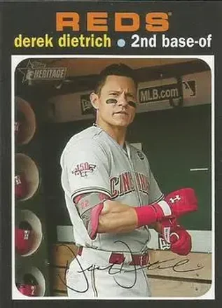2020 Topps Heritage #6 - Derek Dietrich - Cincinnati Reds